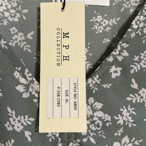 MPH Collection sage green dress, button down, size XL, NWT - Picture 5 of 5